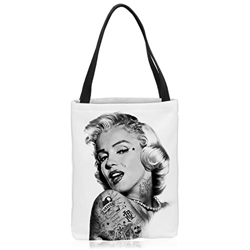 VOID Marilyn Tattoo Tasche Einkaufs-Beutel Polyester Shopper Einkaufs-Tasche Bag, Polyestertasche Größe:Medium von VOID