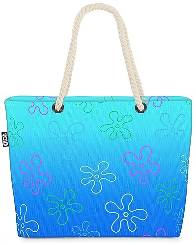 VOID Meereshintergrund Comic Strandtasche Shopper 58x38x16cm 23L XXL Einkaufstasche Tasche Reisetasche Beach Bag von VOID