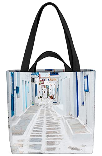 VOID Mykonos Griechenland Insel Tasche 33x33x14cm,15l Einkaufs-Beutel Shopper Einkaufs-Tasche Bag von VOID