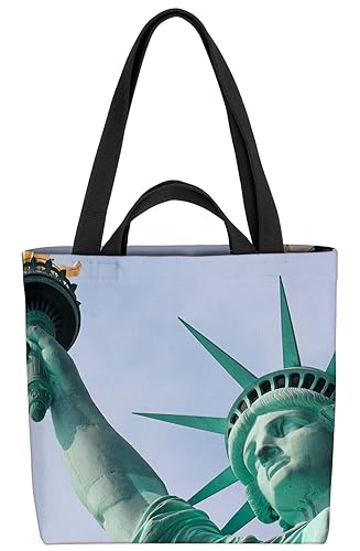 VOID New York Freiheitsstatue Manhattan Tasche 33x33x14cm,15l Einkaufs-Beutel Shopper Einkaufs-Tasche Bag von VOID