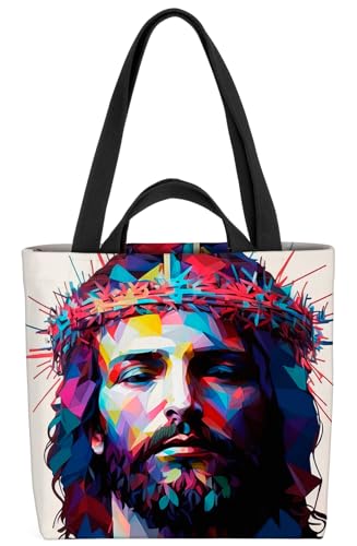 VOID Pop Art Jesus Statue Tasche 33x33x14cm,15l Einkaufs-Beutel Shopper Einkaufs-Tasche Bag von VOID