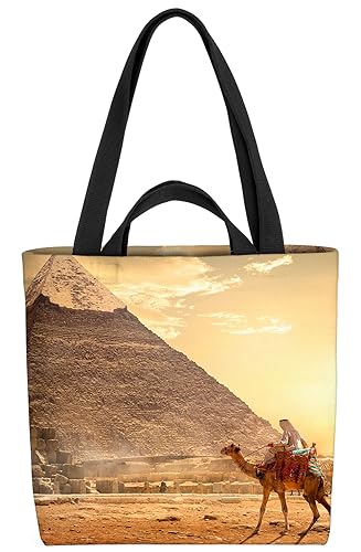VOID Pyramiden Ägypten Kamel Reise Tasche 33x33x14cm,15l Einkaufs-Beutel Shopper Einkaufs-Tasche Bag von VOID