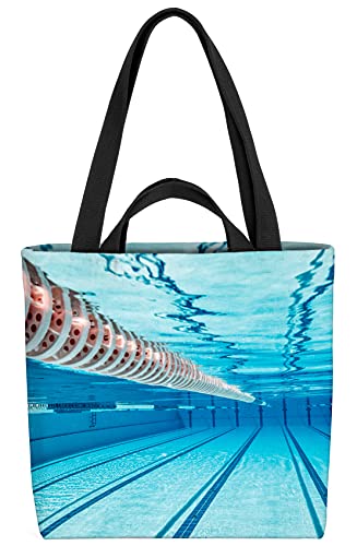 VOID Schwimmbad Hallenbad Schwimmen Tasche 33x33x14cm,15l Einkaufs-Beutel Shopper Einkaufs-Tasche Bag von VOID