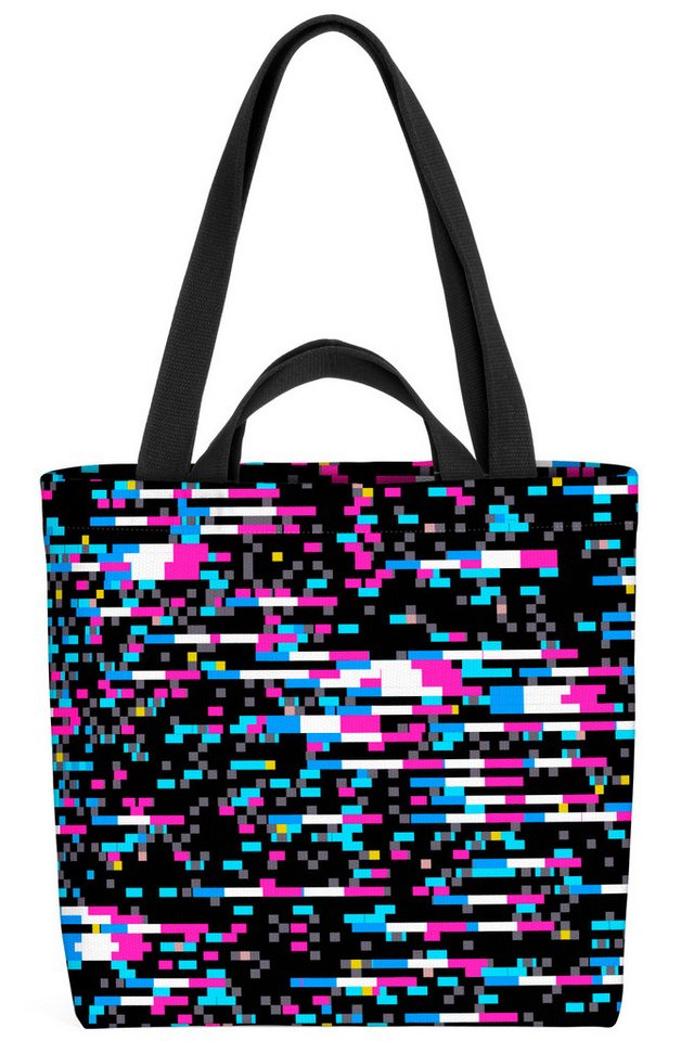VOID Shopper Einkaufstasche, Pixel Rauschen Computer Pixel Rauschen Computer Pixelrauschen Bildsch von VOID