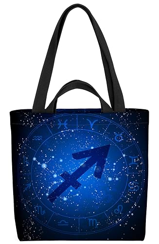 VOID Sternzeichen Sterne Schütze Tasche 33x33x14cm,15l Einkaufs-Beutel Shopper Einkaufs-Tasche Bag von VOID