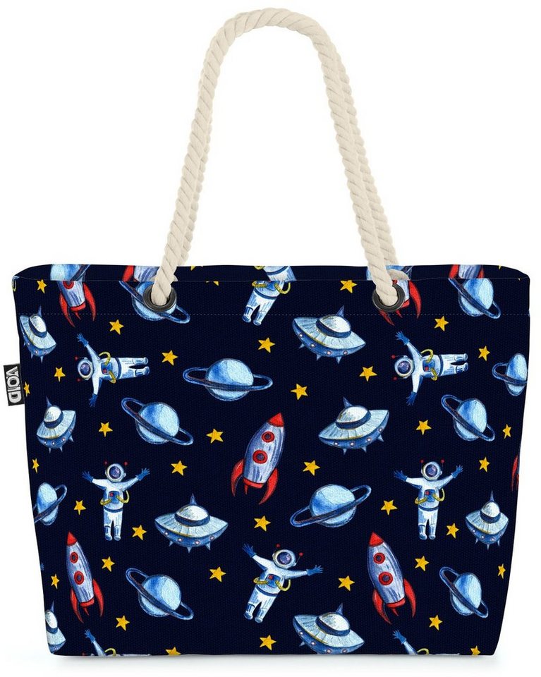 VOID Strandtasche (1-tlg), Astronauten Raketen Beach Bag Kinder Kinderzimmer Planeten Weltall Außerirdisch von VOID