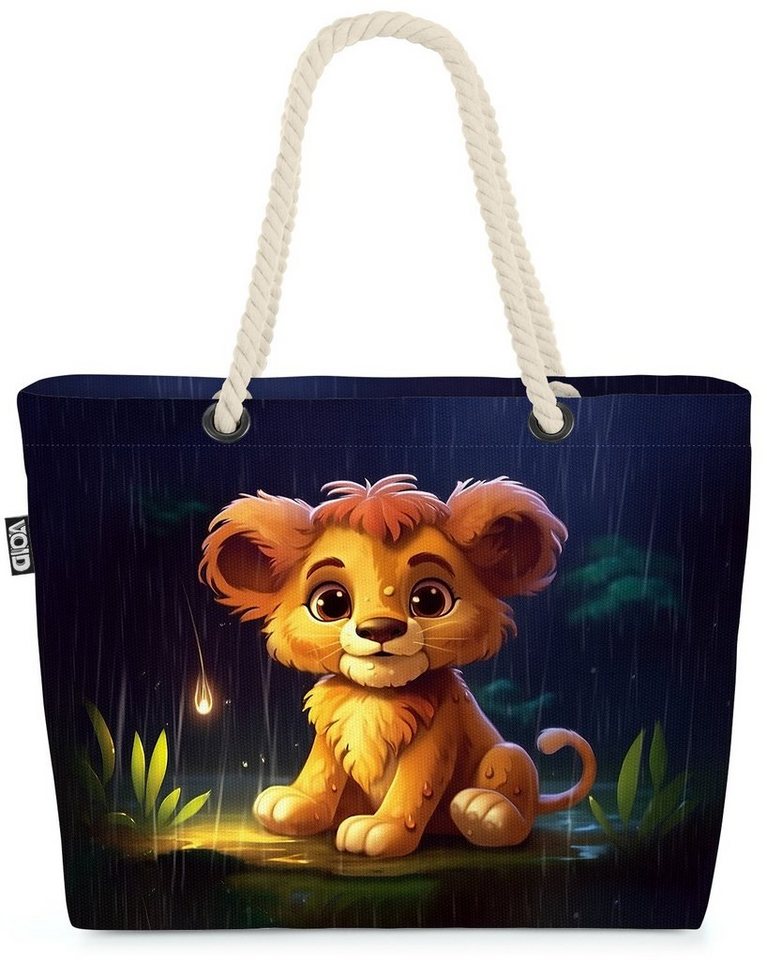 VOID Strandtasche (1-tlg), Baby Löwe Kinder Comic Dschungel Kind Safari tiger katze plüschtier g von VOID