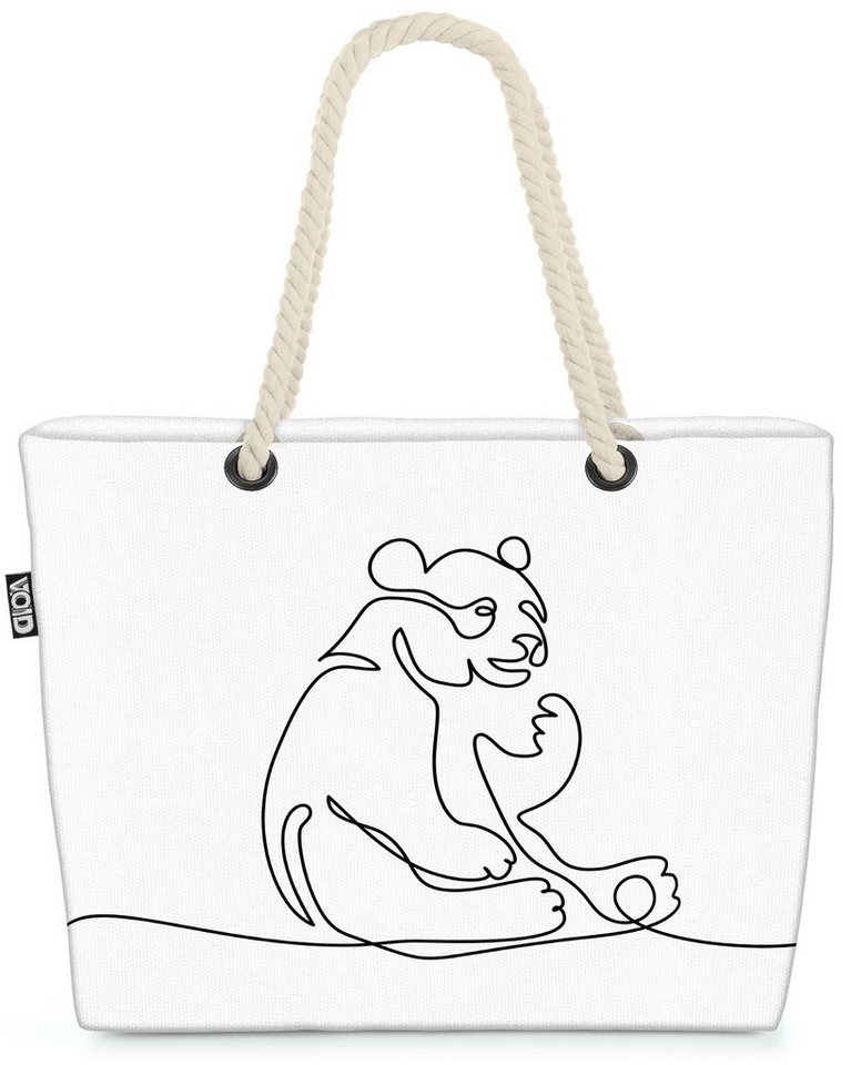VOID Strandtasche (1-tlg), Bär Grafik Linie Panda Tier Bären Zoo Kinder Eisbär Winter Weihnachte von VOID