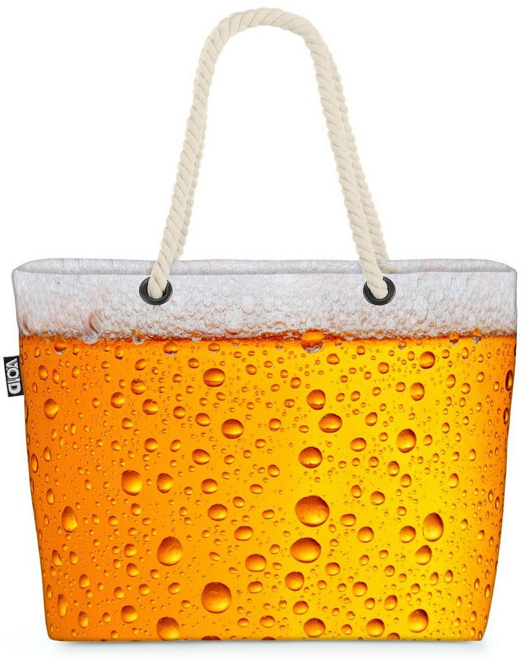 VOID Strandtasche (1-tlg), Bier Biergarten Schaum Bier Biergarten Schaum Maßkrug Krug Bayern Som von VOID