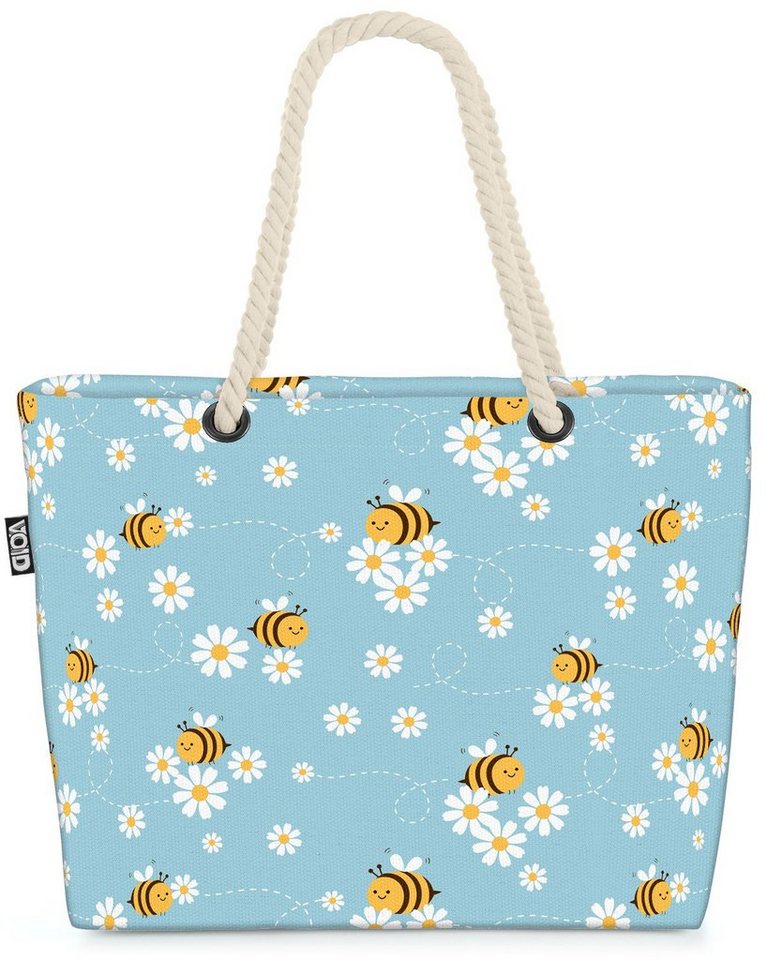 VOID Strandtasche (1-tlg), Blümchen Bienen Kinder biene gänseblümchen blume blumen floral kinder von VOID