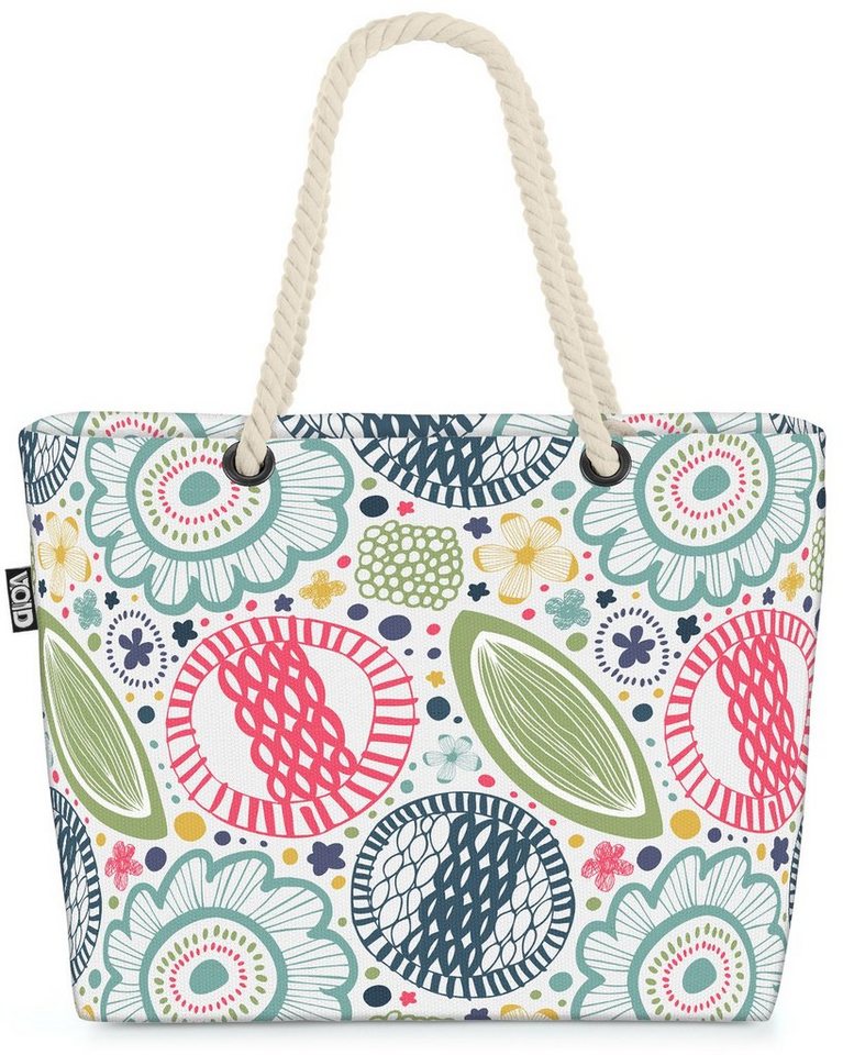 VOID Strandtasche (1-tlg), Blumen Kinder Zeichnung Spiel blumenmuster geblümt farben kinderzimme von VOID