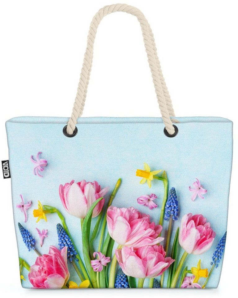 VOID Strandtasche (1-tlg), Blumen Tulpen Muttertag Geschenk muttertag geschenk primmel wiese blu von VOID