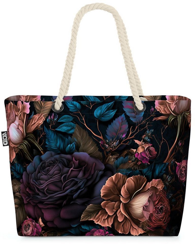 VOID Strandtasche (1-tlg), Blumenmuster Rosen Blumenstrauss muttertag valentinstag elegant blume von VOID