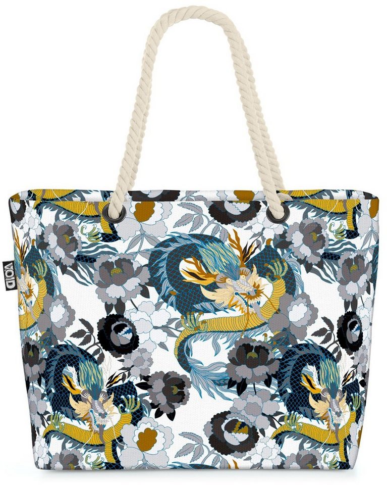 VOID Strandtasche (1-tlg), China Drache Kunst China Drache Kunst Wolken Restaurant Mythologie Ku von VOID