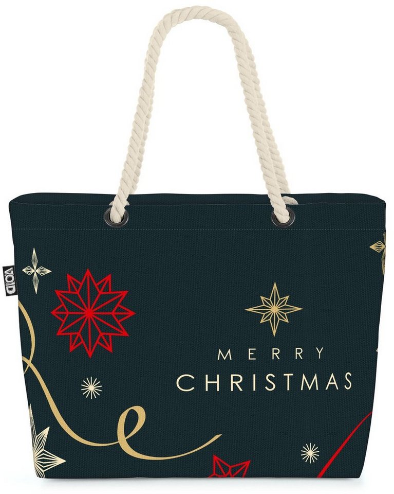 VOID Strandtasche (1-tlg), Christmas Design Beach Bag Weihnachten Heilig Abend Nikolaus Weihnachten Papier von VOID