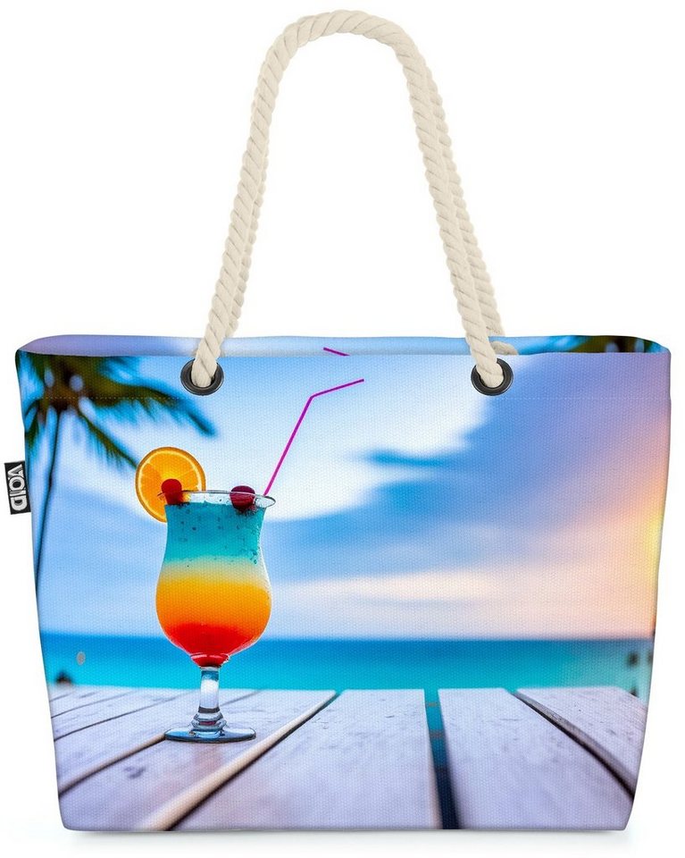 VOID Strandtasche (1-tlg), Cocktail Urlaub Strand strand ozean himmel sommer tropisch landschaft von VOID