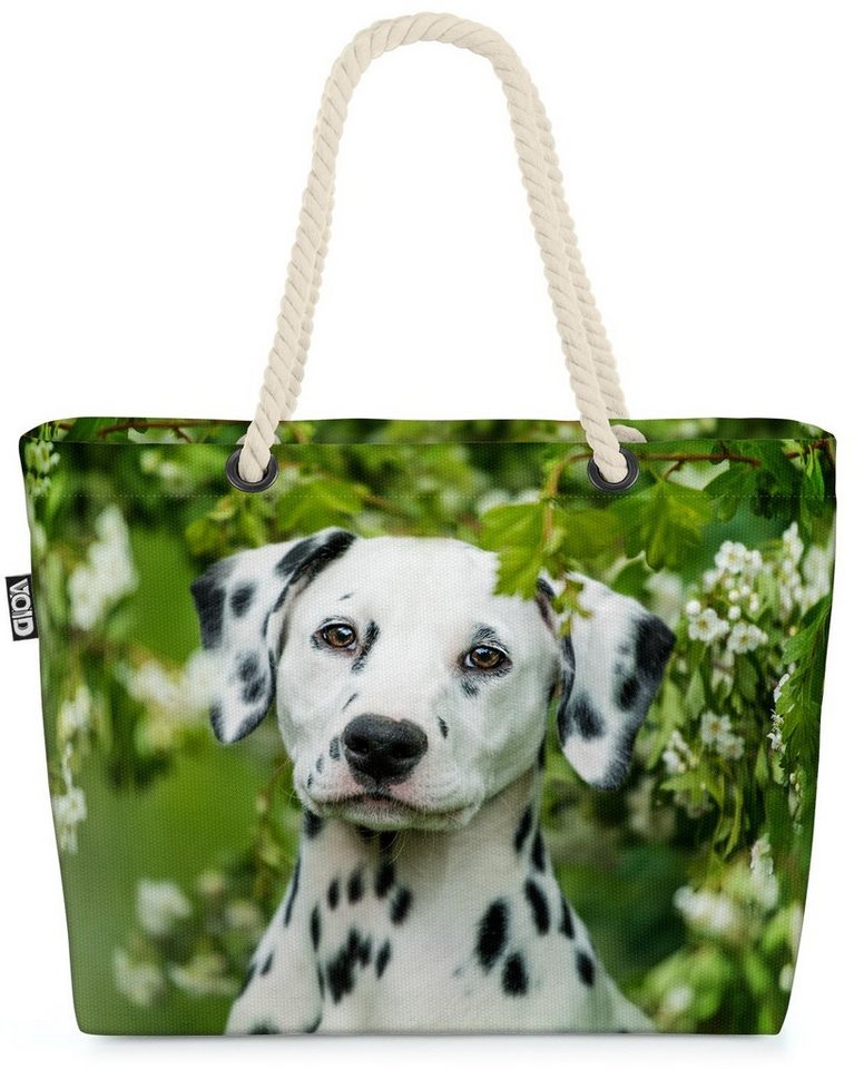 VOID Strandtasche (1-tlg), Dalmatiner Garten Hund Muster Haustier Tier Grafik Rasse Bulldogge Do von VOID