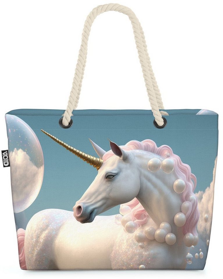 VOID Strandtasche (1-tlg), Einhorn Seifenblasen Prinzessin Märchen Pferd Mädchen kitischtig part von VOID