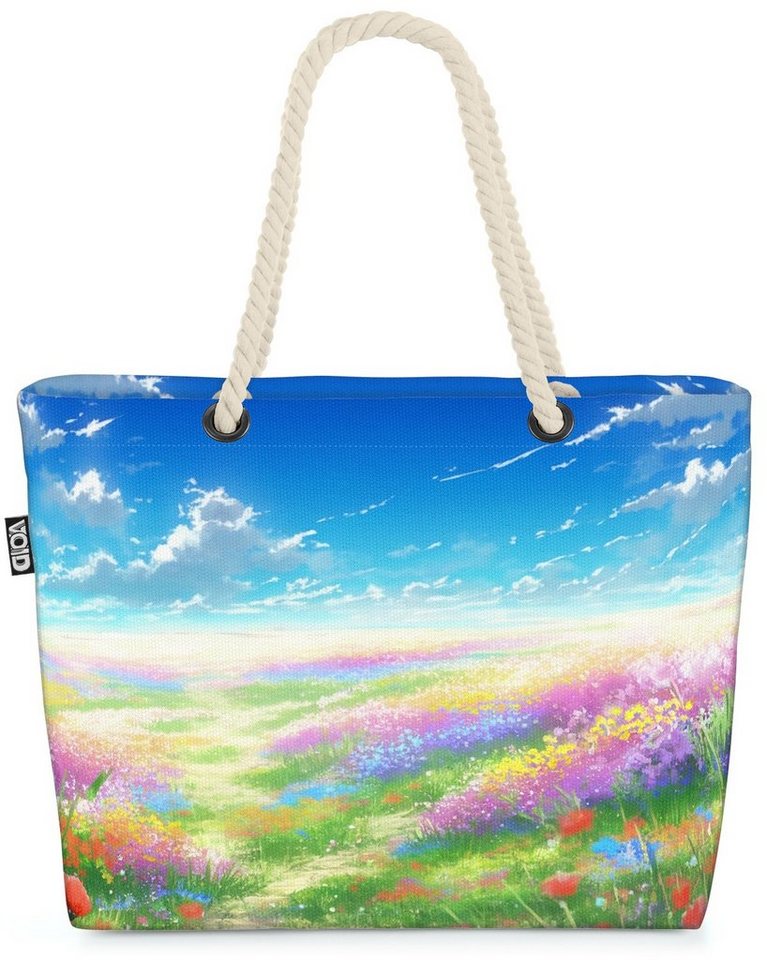 VOID Strandtasche (1-tlg), Fantasy Blumen Wiese Traum ziergarten blume sommer flora blühen natur von VOID