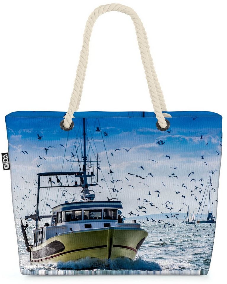 VOID Strandtasche (1-tlg), Fischerboot Trawler Beach Bag trawler boot fischfang mittelmeer meer von VOID
