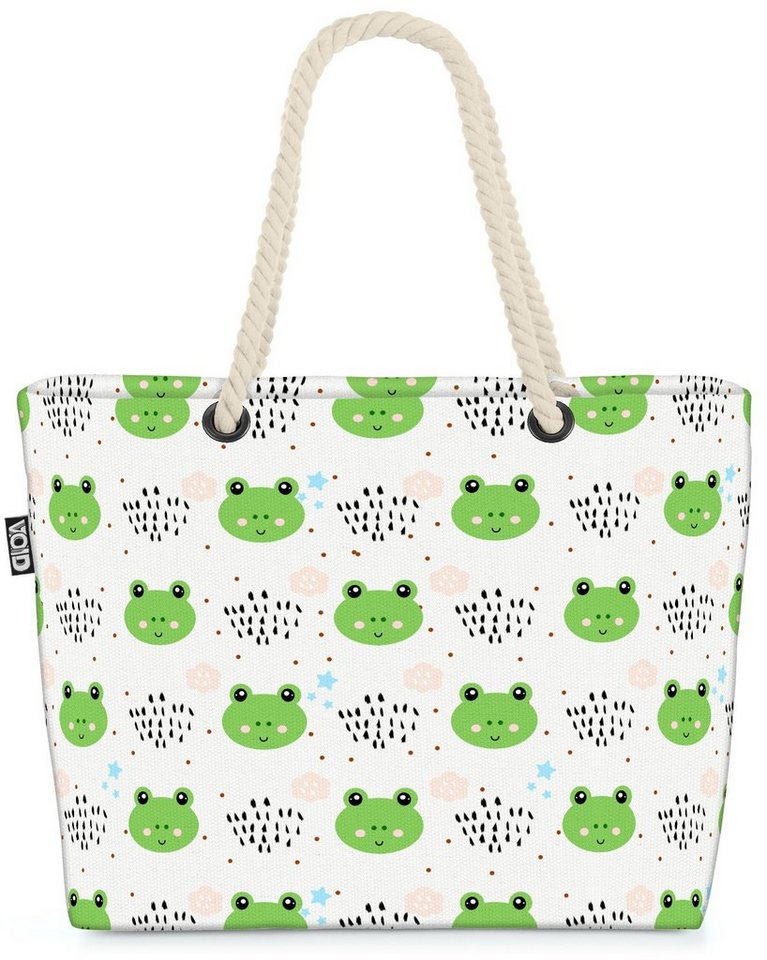 VOID Strandtasche (1-tlg), Frosch Regen Sterne Frosch Regen Sterne Tiere Kinder Baby Kinderzimme von VOID