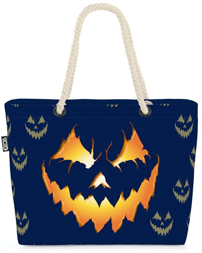 VOID Strandtasche (1-tlg), Halloween Kürbiskopf Kostüm Verkleidung Kürbis Laterne Party von VOID