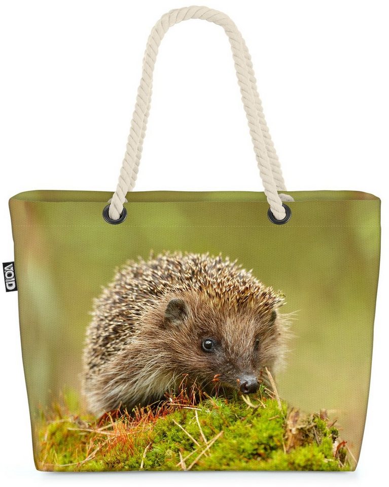 VOID Strandtasche (1-tlg), Igel Moos Wald Tier Garten Haustier Ostern Wandern Natur kinder kinde von VOID