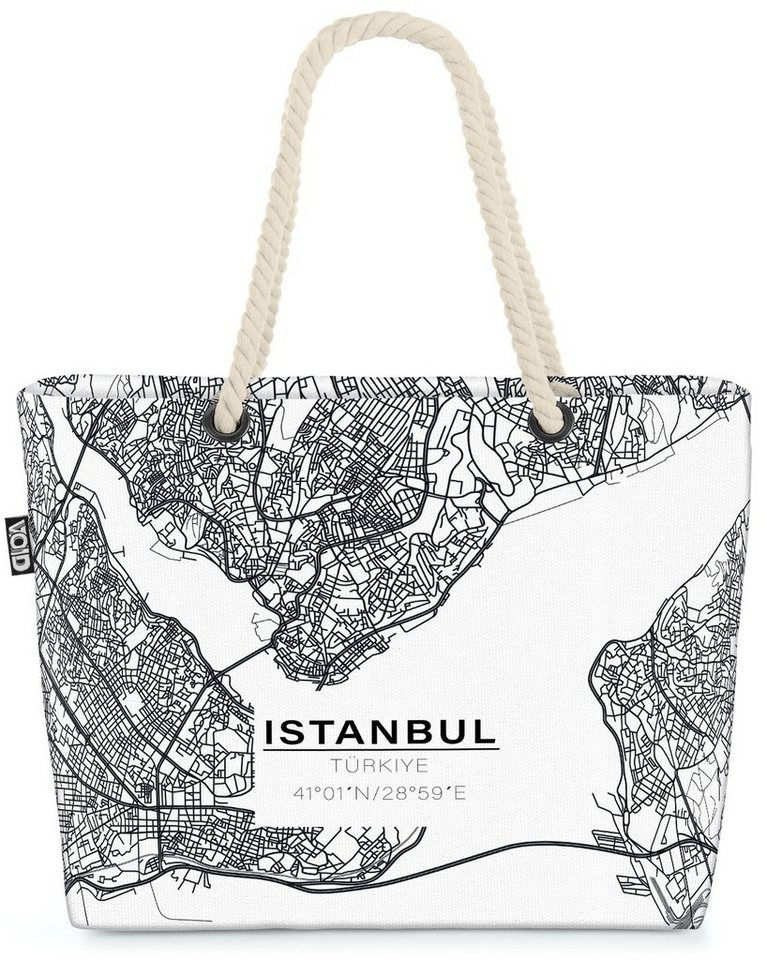 VOID Strandtasche (1-tlg), Istanbul Karte Beach Bag landkarte stadt istanbul türkei asien marmara stadtpla von VOID