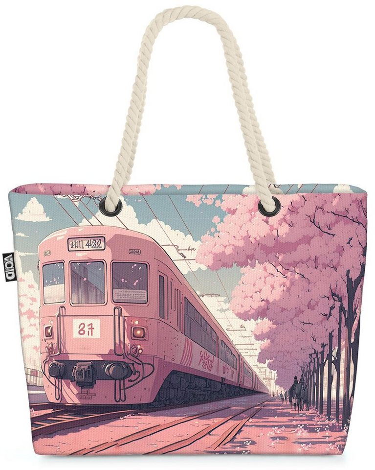 VOID Strandtasche (1-tlg), Japan Anime Zug Blumen reise japan japanisch comic anime nachbar toto von VOID