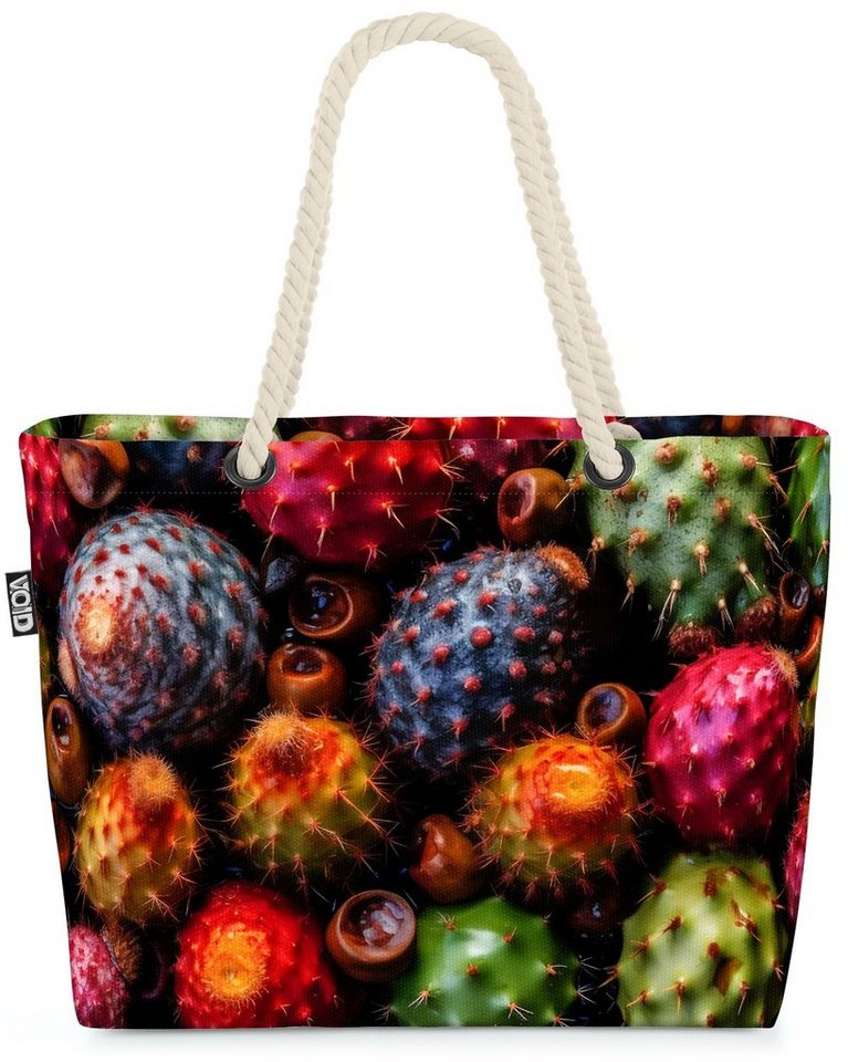 VOID Strandtasche (1-tlg), Kaktusfrüchte Obst Kakteen obst essen beere himbeeren rot natur bromb von VOID