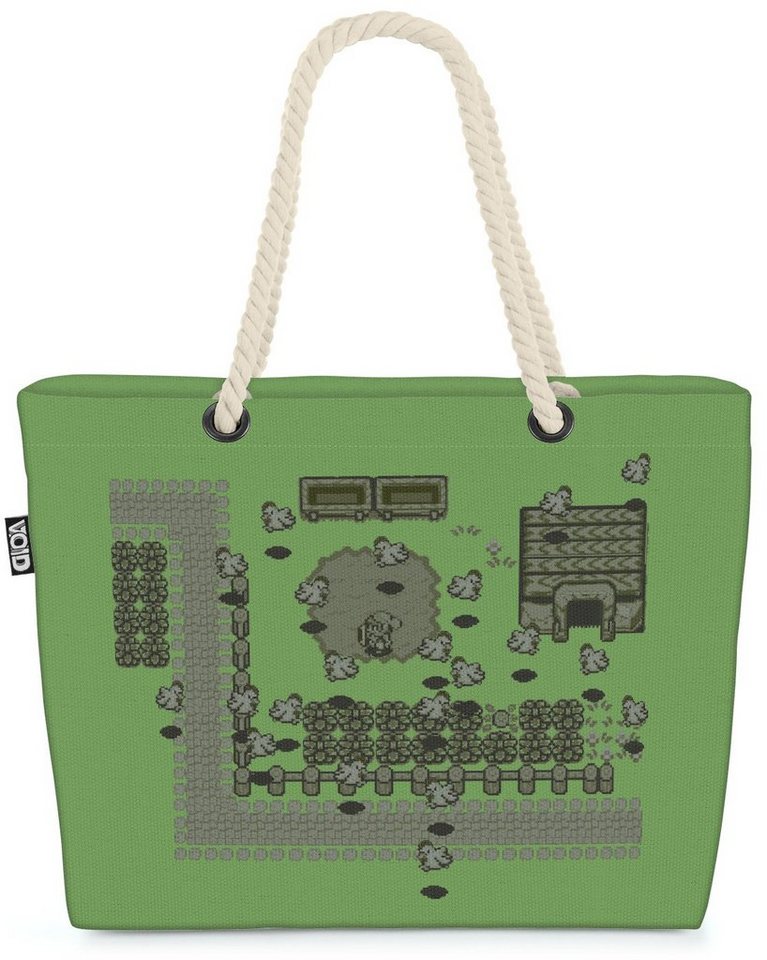 VOID Strandtasche (1-tlg), Link Gamer Shopper zelda boy Beach Bag Pixel Game Hyrule wii von VOID