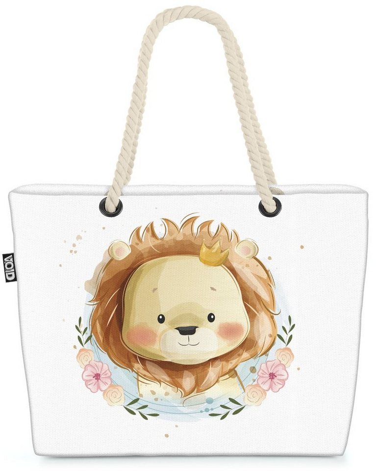 VOID Strandtasche (1-tlg), Löwenbaby Beach Bag Kinder Kinderzimmer Löwe Tiger Tierbaby Tierkinder Safari von VOID