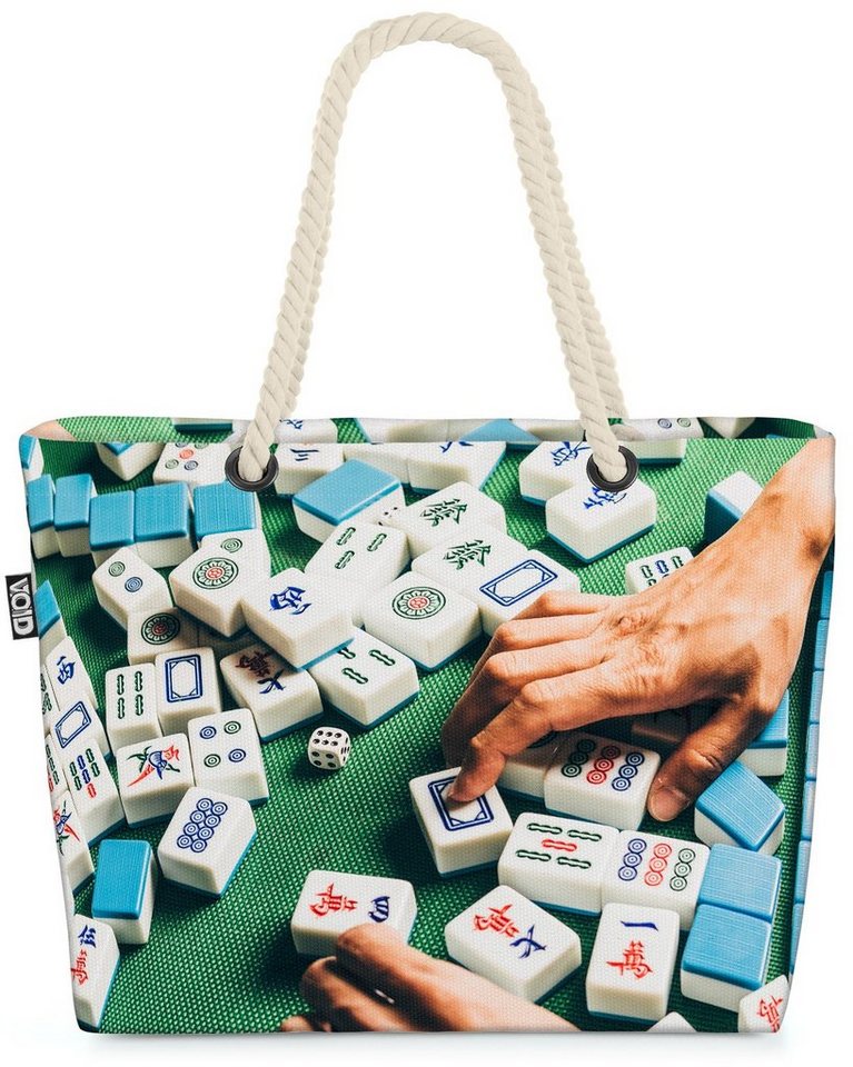 VOID Strandtasche (1-tlg), Mahjong Steine Spiel China Brettspiel Gesellschaftsspiel Tradition Ku von VOID