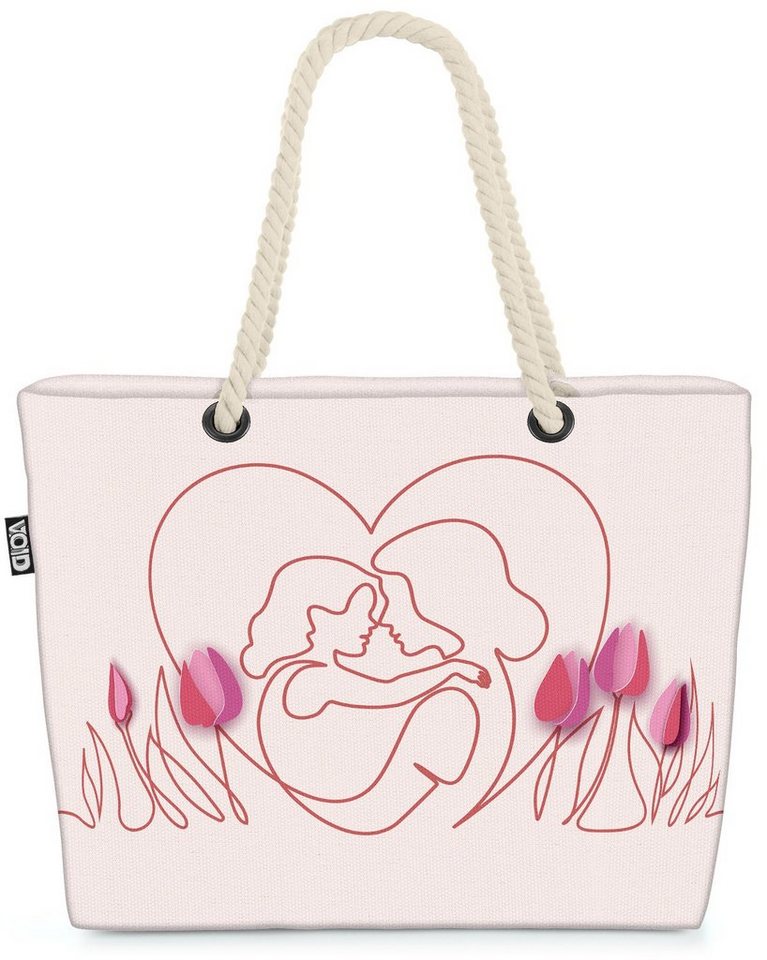 VOID Strandtasche (1-tlg), Muttertag Tulpen Geschenk muttertag frau mama geschenk liebe kinder g von VOID