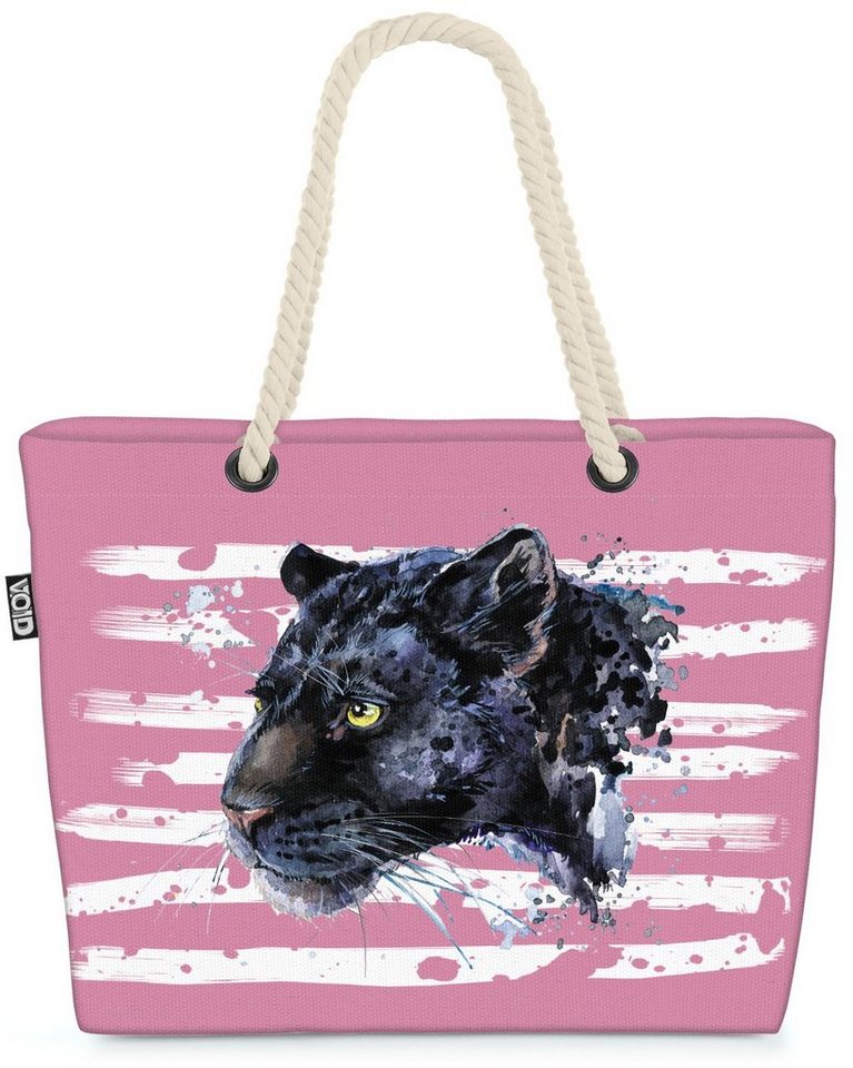 VOID Strandtasche (1-tlg), Panther Wildkatze Raubtier Tier Katze von VOID