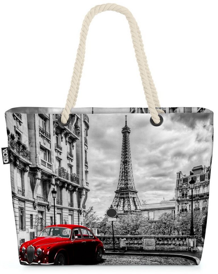 VOID Strandtasche (1-tlg), Paris Eiffelturm Oldtimer Paris Eiffelturm Oldtimer Seine Stadt Liebe von VOID