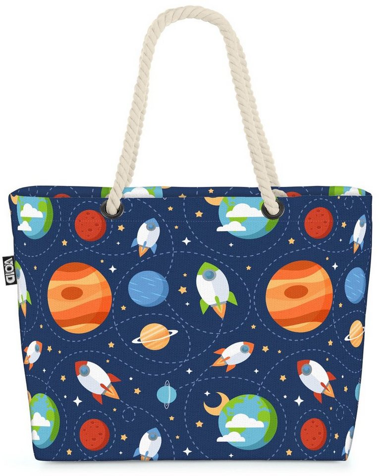 VOID Strandtasche (1-tlg), Raumschiff Planeten Beach Bag Astronaut Weltraum Space Sterne All Kinder Kinder von VOID