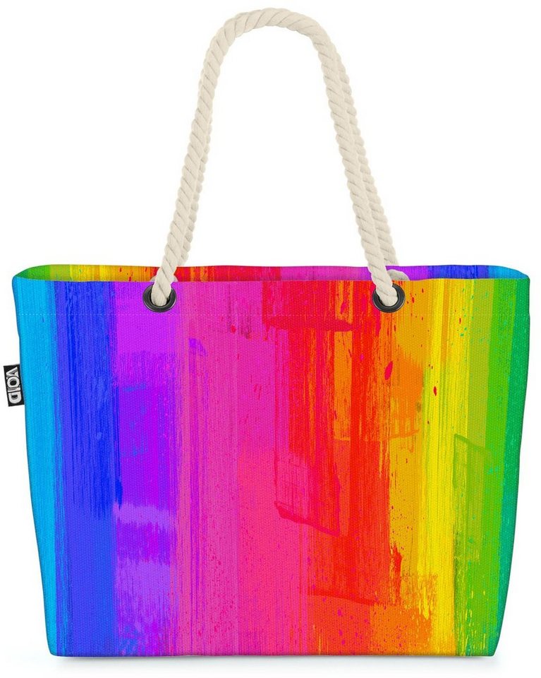 VOID Strandtasche (1-tlg), Regenbogen Farben Beach Bag Gay Schwul Christopher Street Day Parade Demo Feier von VOID