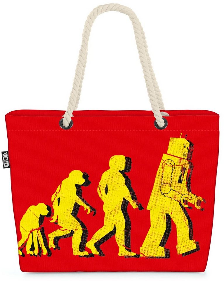 VOID Strandtasche (1-tlg), Roboter Evolution Shopper Beach Bag cooper sheldon big bang von VOID