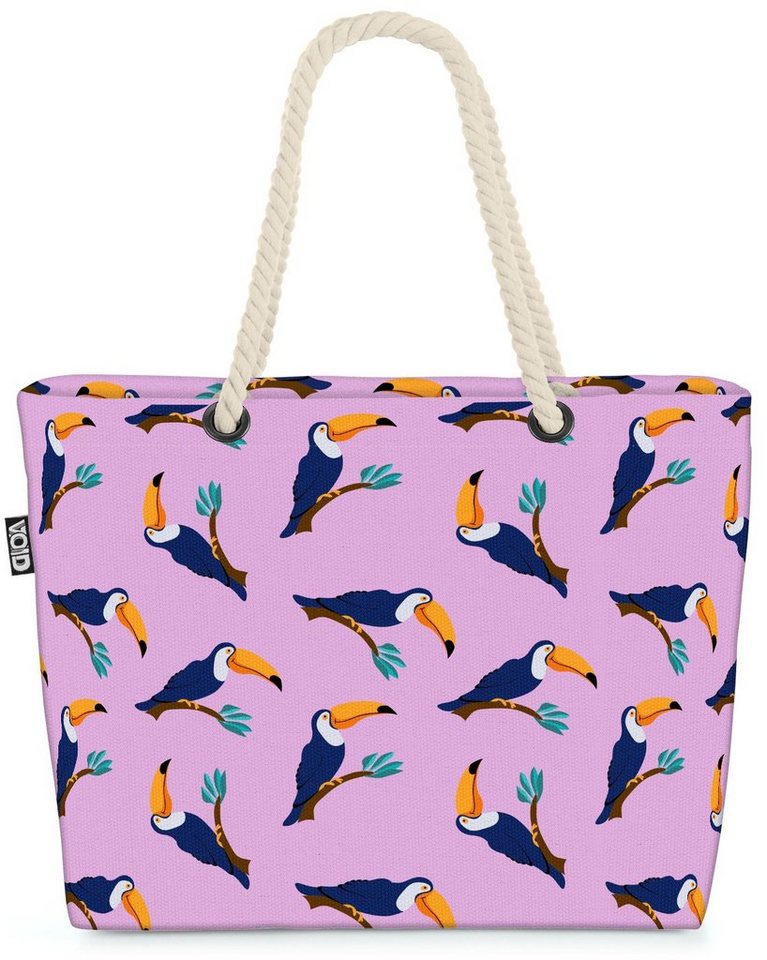 VOID Strandtasche (1-tlg), Safari Tukan Beach Bag Urwald Kinder Muster Vogel Tiere Dschungel Schnabel von VOID