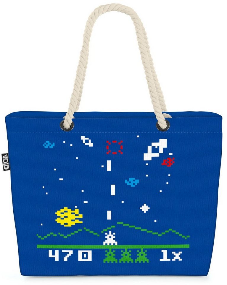 VOID Strandtasche (1-tlg), Sheldon Invaders Shopper Beach Bag gamer game space big bang von VOID