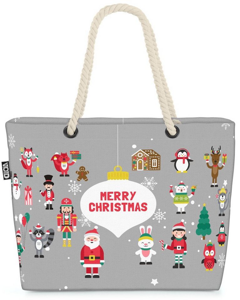 VOID Strandtasche (1-tlg), Tiere Spielzeug Deko grau Beach Bag Kinderzimmer Kinder Geschenke Weihnachten W von VOID