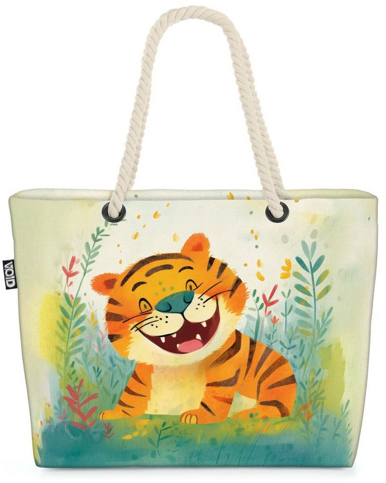 VOID Strandtasche (1-tlg), Tiger Kinder Safari Afrika Dschungel Kind Safari tiger katze plüschti von VOID