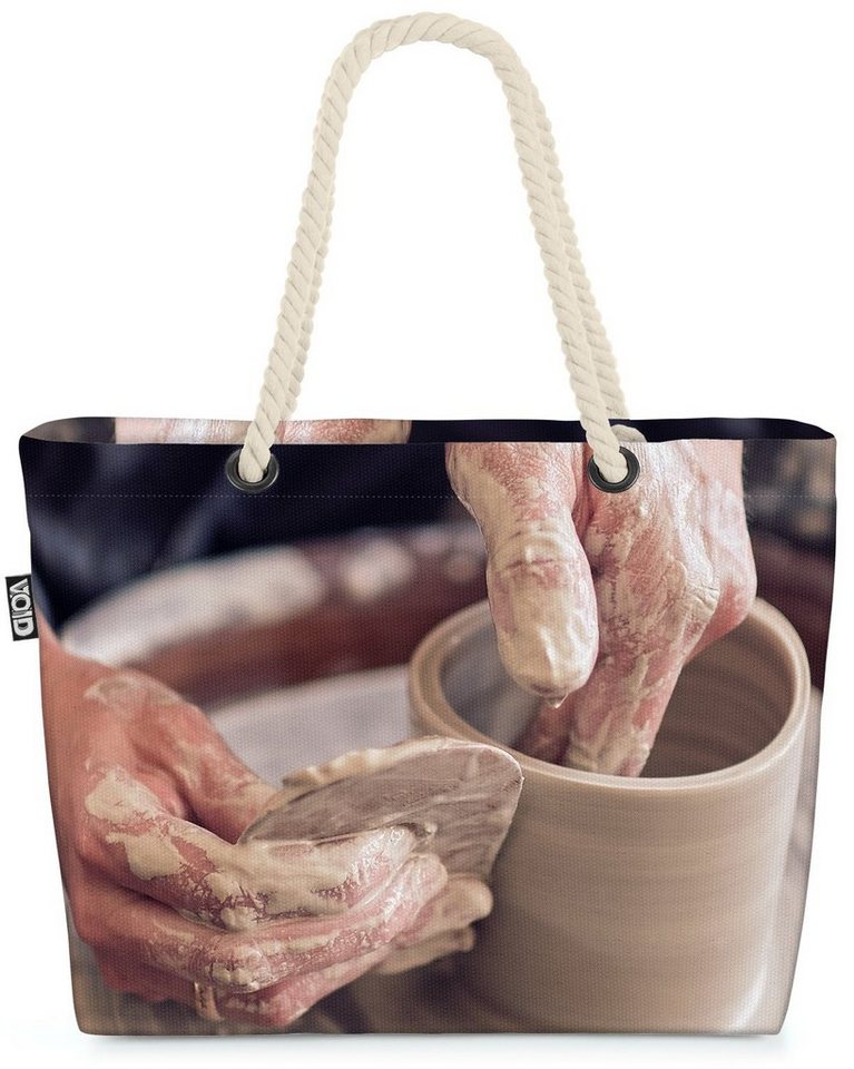 VOID Strandtasche (1-tlg), Töpfern Drehscheibe Ton Tonwaren Becher Vase Kunst Brennen töpfersche von VOID