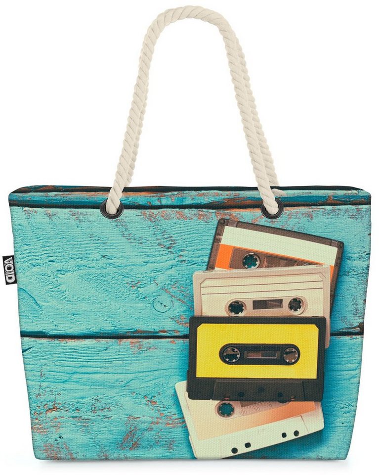 VOID Strandtasche (1-tlg), Vintage Kassetten Musik Vintage Kassetten Tape Musik Kassettenplayer von VOID