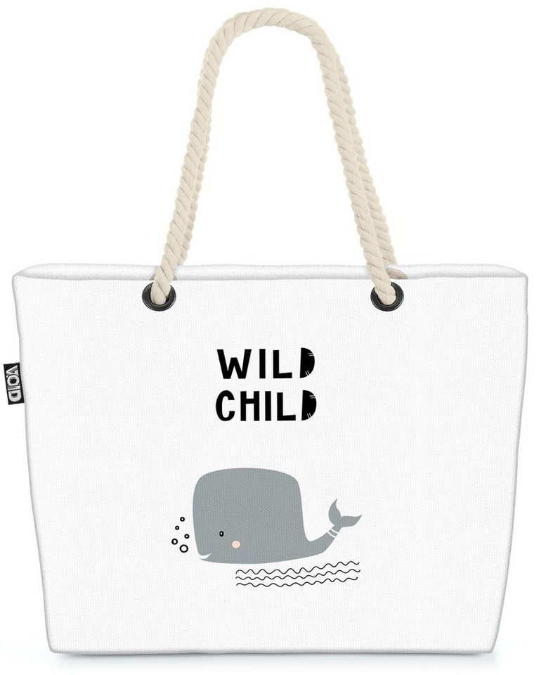 VOID Strandtasche (1-tlg), Wal Schwimmen Kinder Wal Schwimmen Kinder Fisch Meer Reise Urlaub Wel von VOID