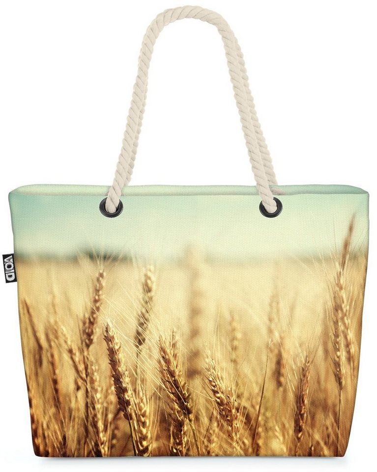 VOID Strandtasche (1-tlg), Weizen Feld Korn Bauernhof ländliche landschaft gelb natur weizen tag von VOID