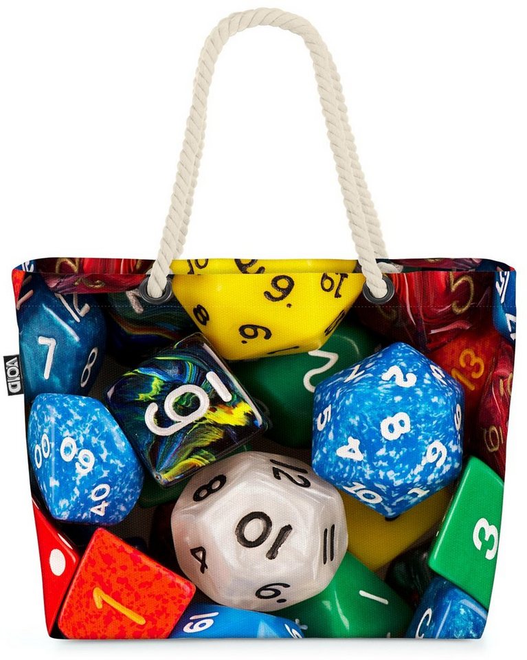 VOID Strandtasche (1-tlg), Würfel Spielwürfel Glücksspiel Würfel Spielwürfel Glücksspiel Rollens von VOID