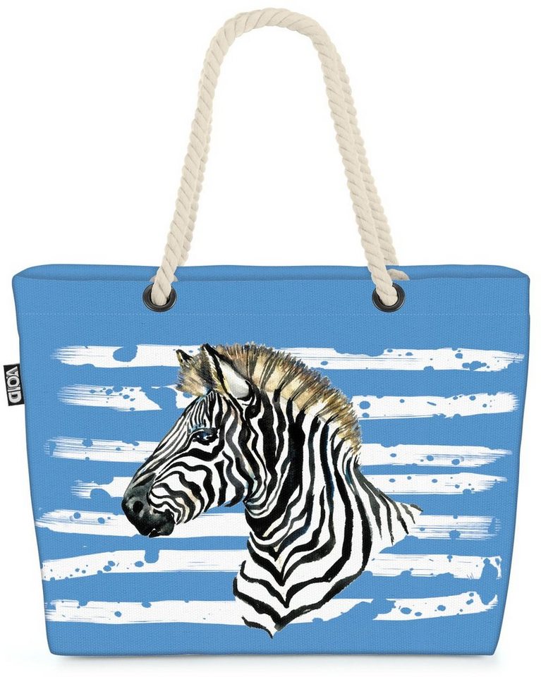 VOID Strandtasche (1-tlg), Zebra Safari Tier Zoo Wildtier Afrika von VOID