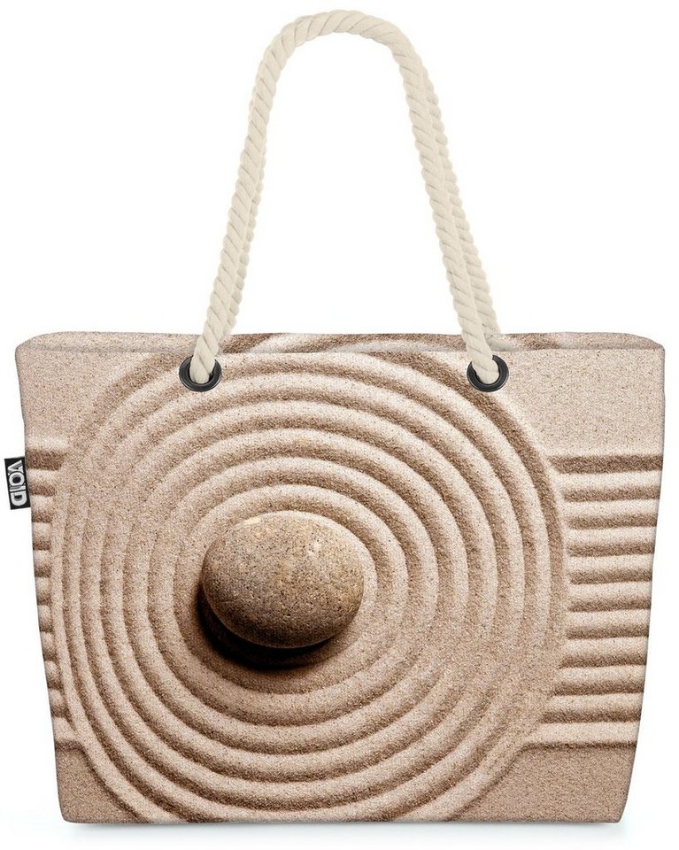 VOID Strandtasche (1-tlg), Zen Garten Asien Sand Zen Garten Asien Sand Spa Wellness Orchideen Lo von VOID